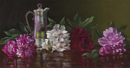 Peonies and Tea by Christopher Pierce art print