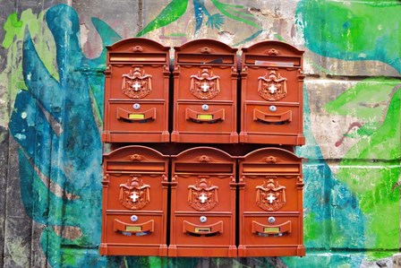 City Mail Boxes by Nola James art print