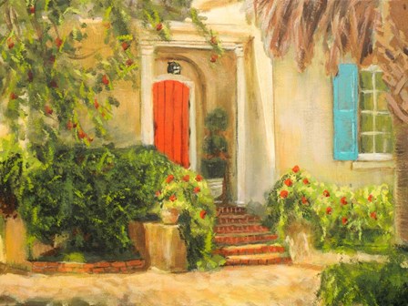 Front Garden Tuscan Dreams I by Walt Johnson art print
