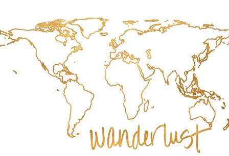 Gold Wanderlust by SD Graphics Studio art print