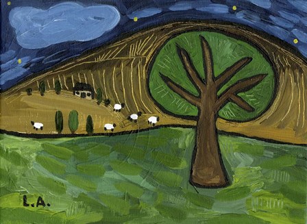 Sheep in the Meadows by Cherry Pie Studios art print