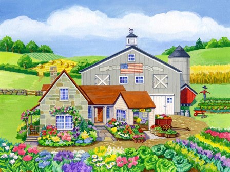Oakley Farm by Geraldine Aikman art print