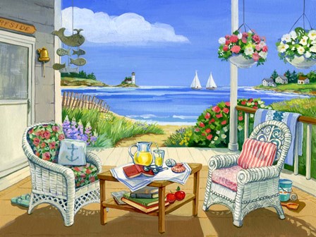 Wicker Porch by Geraldine Aikman art print
