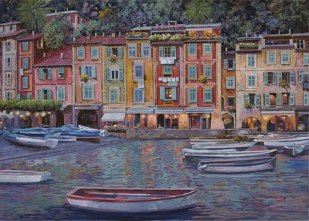 Portofino al Crepuscolo by Guido Borelli art print