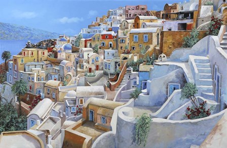 Santorini a Colori by Guido Borelli art print
