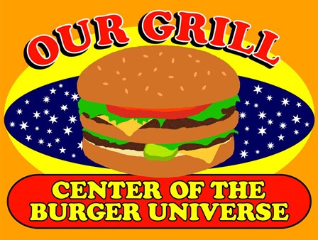 Burger Universe by Mark Frost art print