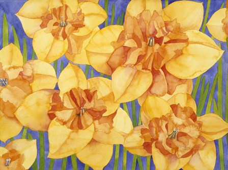 Yellow Daffodils by Mary Russel art print