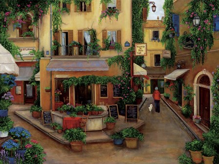 Parisian Cafes by Betty Lou art print