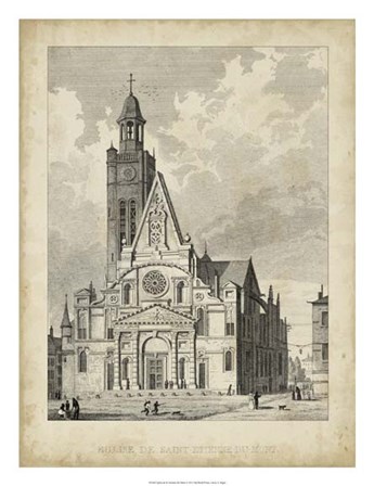 Eglise de St. Etienne-Du-Mont by A.Pugin art print