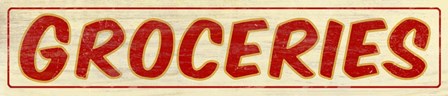 Groceries by RetroPlanet art print
