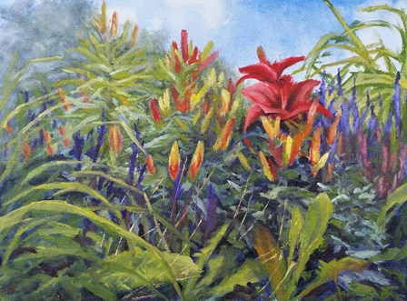 Red Blooms by Rusty Frentner art print