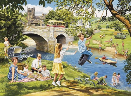 The Riverbank by Trevor Mitchell art print