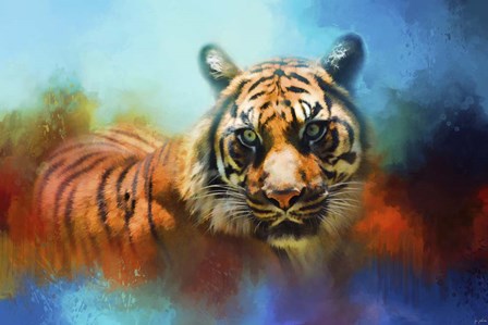 Colorful Expressions Tiger 2 by Jai Johnson art print