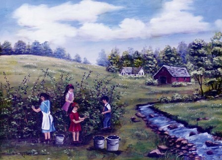Pickin&#39; Blackberries 2 by Arie Reinhardt Taylor art print