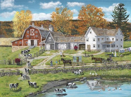 Friends on the Farm by Bob Fair art print