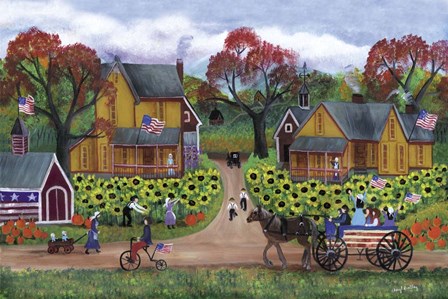 American Sunflower Farm Celebration by Cheryl Bartley art print