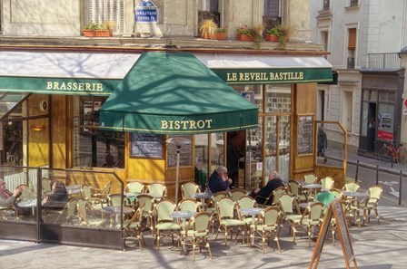 Bistro and Brasserie Le Reveil Bastille by Cora Niele art print