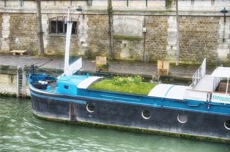 Garden Boat In The Seine River by Cora Niele art print