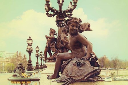 Sculptures On Pont Alexandre III by Cora Niele art print