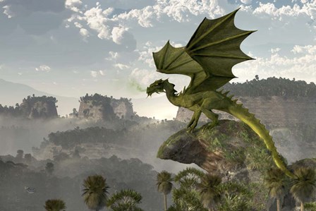 Green Dragon by Daniel Eskridge art print
