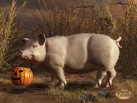 Halloween Pig by Daniel Eskridge art print