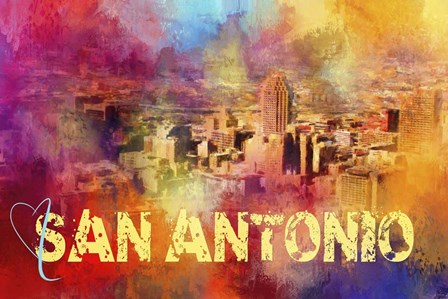 Sending Love To San Antonio by Jai Johnson art print