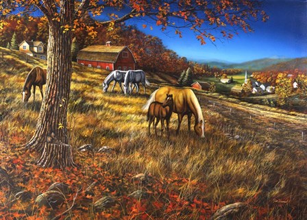 Hillside Gathering by Jim Hansel art print