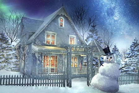 A Happy Snowman by Joel Christopher Payne art print