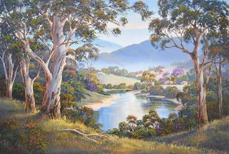 Spring Morning   Ovens Valley by John Bradley art print