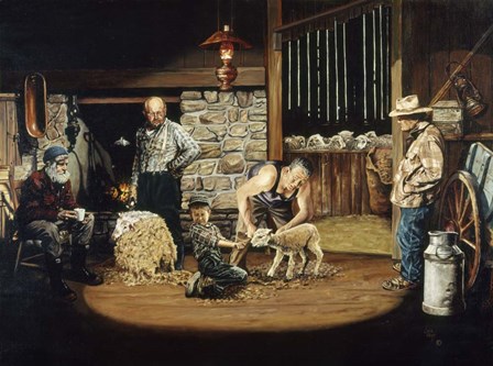 Shearing of a Pet by Les Ray art print
