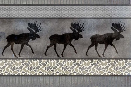 Moose Pattern by LightBoxJournal art print