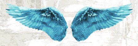 Angel Wings (Aqua) by Joannoo art print