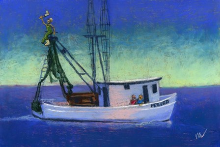 Captain's Going Through Some Issues by Marie Marfia Fine Art art print