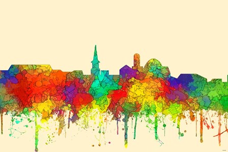 Alexandria Virginia Skyline-SG by Marlene Watson art print