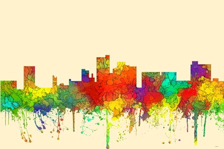 Lubbock Texas Skyline-SG by Marlene Watson art print