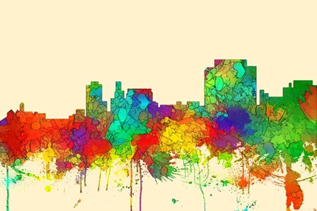 Trenton New Jersey Skyline SG by Marlene Watson art print