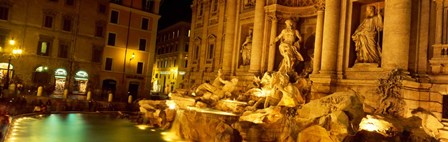 Trevi Fountain at Night, Rome, Italy by Panoramic Images art print