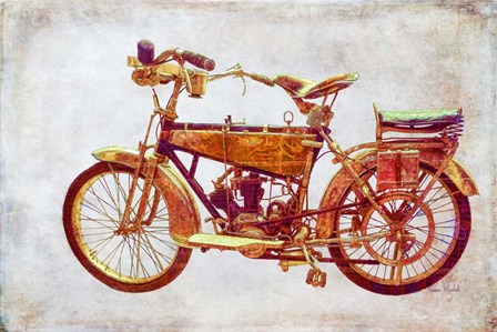 Vintage Motorcycle by Ramona Murdock art print