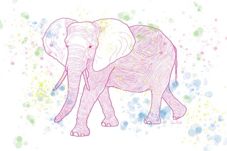 Happy Mama Elephant by Ramona Murdock art print