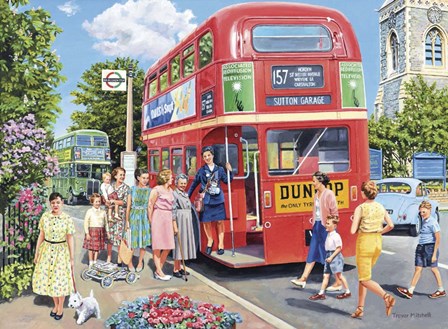 The Bus Conductress by Trevor Mitchell art print