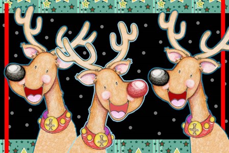 Happy Reindeer by Valarie Wade art print
