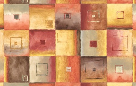 Peachy Squares by Stessi art print