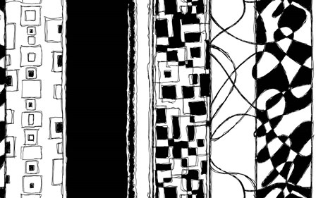 Black and White Bands by Stessi art print