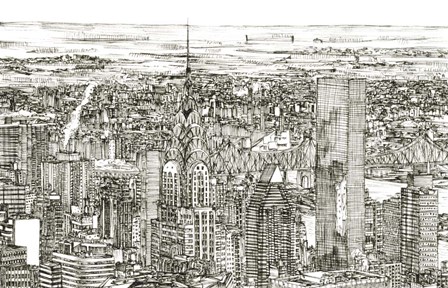 Skyline Sketch I by Melissa Wang art print