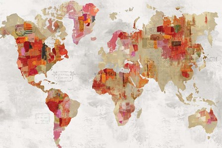 Red Map by Aimee Wilson art print