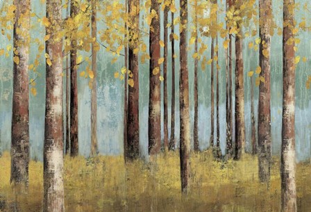 Teal Birch by Allison Pearce art print