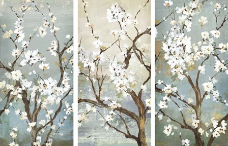 Triptych in Bloom by Asia Jensen art print