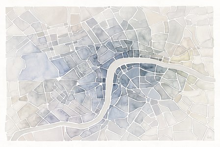 Watercolor Wanderlust London by Laura Marshall art print