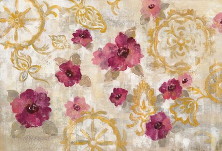 Elegant Fresco Floral by Silvia Vassileva art print