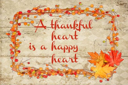 Thankful Happy Heart by Ramona Murdock art print